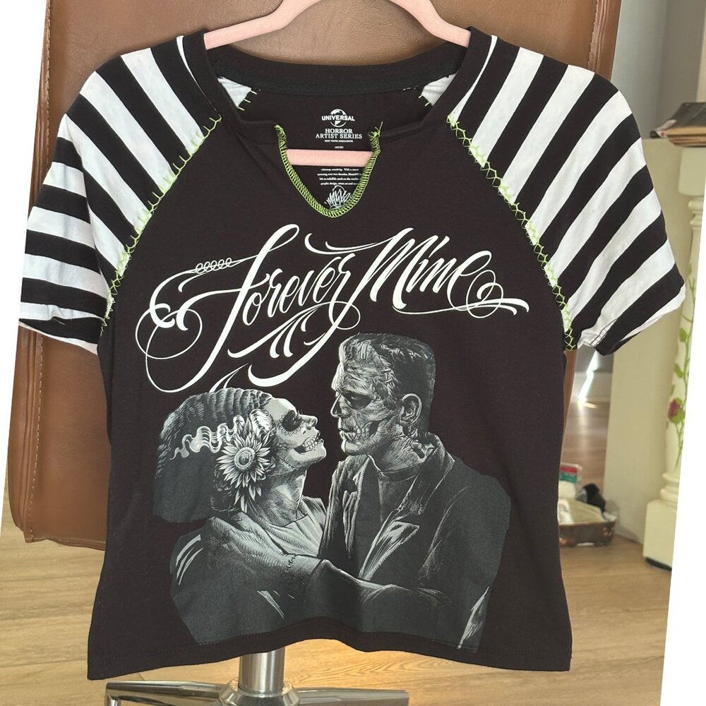 Universal Monsters Frankenstein The Bride Of Frankenstein Forever Mine Top Tee